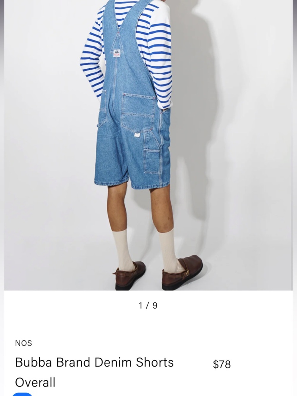Bubba Brand Denim Shorts Overall - Mens